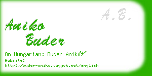 aniko buder business card